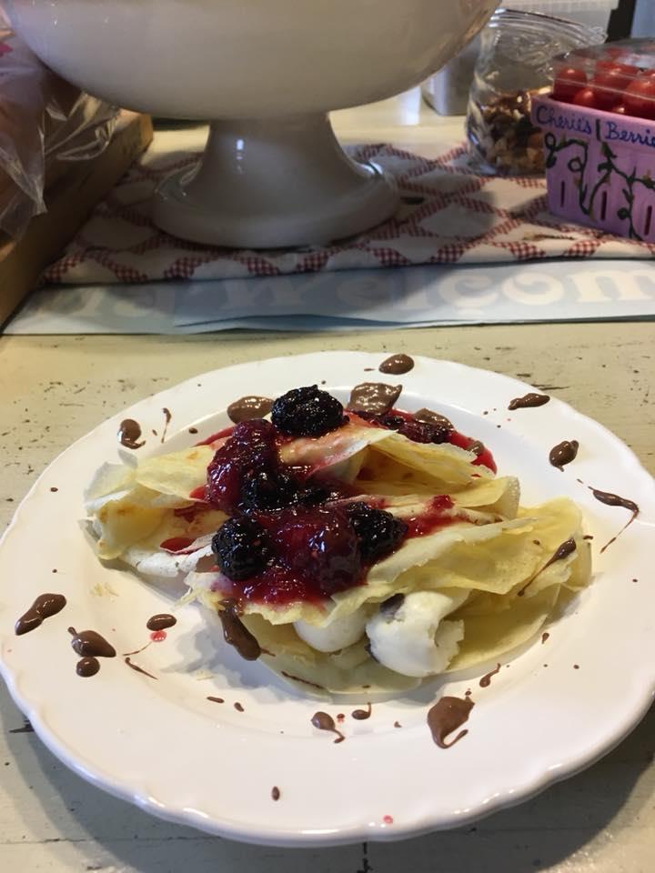 Chocolate Chip and Berry Crepe